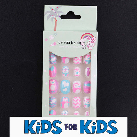 Mini Press On Nails For Kids 24 Pcs KPN1-06