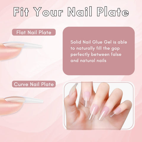 Solid Nail Gel Glue for Press On Nails And Soft Gel Nail Tips - 4g